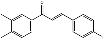 (2E)-1-(3,4-dimethylphenyl)-3-(4-fluorophenyl)prop-2-en-1-one 结构式