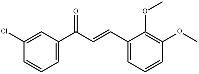 (2E)-1-(3-chlorophenyl)-3-(2,3-dimethoxyphenyl)prop-2-en-1-one 结构式