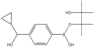 4-[环丙基(羟基)甲基]苯硼酸频哪醇酯 结构式