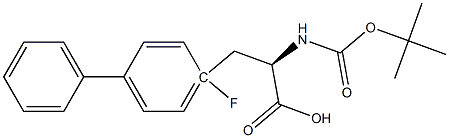 (R)-2-((叔丁氧基羰基)氨基)-3-(4'-氟-[1,1'-联苯]-4-基)丙酸 结构式