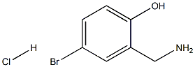 2-(氨甲基)-4-溴苯酚盐酸盐 结构式