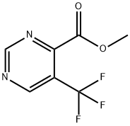 5-Trifluoromethyl-pyrimidine-4-carboxylic acid methyl ester 结构式