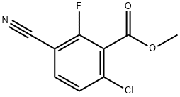 3-氰基-6-氯-2-氟苯甲酸甲酯 结构式