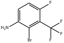 2-溴-4-氟-3-(三氟甲基)苯胺 结构式