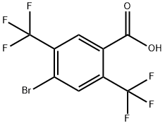4-Bromo-2,5-bis(trifluoromethyl)benzoic acid 结构式