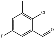 2-氯-5-氟-3-甲基苯甲醛 结构式