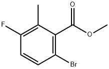 6-溴-3-氟-2-甲基苯甲酸甲酯 结构式