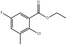 2-氯-3-甲基-5-氟苯甲酸乙酯 结构式