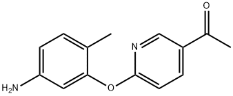 2-(2-甲基-5-氨基苯氧基)-5-乙酰基吡啶 结构式