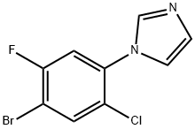 1-(4-溴-2-氯-5-氟苯基)-1H-咪唑 结构式