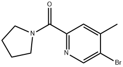 5-Bromo-4-methyl-2-(pyrrolidin-1-ylcarbonyl)pyridine 结构式