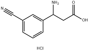 3-氨基-3-(3-氰基苯基)丙酸盐酸盐 结构式