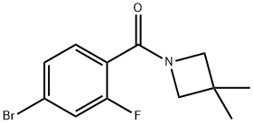 1-(4-Bromo-2-fluorobenzoyl)-3,3-dimethylazetidine 结构式