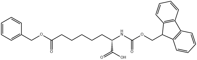 FMOC-S-2-氨基辛二酸-8-苄酯 结构式