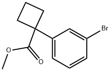 1-(3-溴苯基)环丁烷-1-甲酸甲酯 结构式