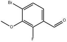 4-Bromo-2-fluoro-3-methoxybenzaldehyde 结构式