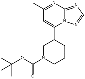 tert-butyl 3-(5-methyl-[1,2,4]triazolo[1,5-a]pyrimidin-7-yl)piperidine-1-carboxylate 结构式