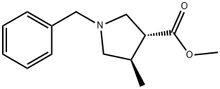 methyl (3R,4R)-1-benzyl-4-methylpyrrolidine-3-carboxylate 结构式
