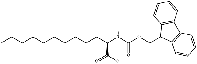 (R)-2-(((((9H-芴-9-基)甲氧基)羰基)氨基)十二烷酸 结构式