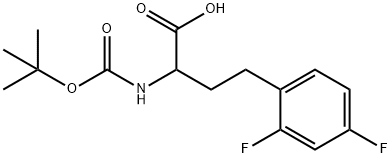 2-((tert-butoxycarbonyl)amino)-4-(2,4-difluorophenyl)butanoic acid 结构式