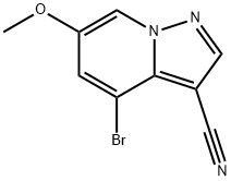 4-溴-6-甲基三唑并[1,5-A]吡啶-3-腈 结构式