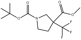 1-TERT-BUTYL 3-METHYL 3-(TRIFLUOROMETHYL)PYRROLIDINE-1,3-DICARBOXYLATE 结构式