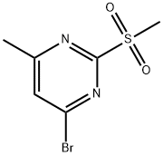 4-BROMO-6-METHYL-2-(METHYLSULFONYL)PYRIMIDINE 结构式