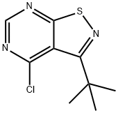 3-(TERT-BUTYL)-4-CHLOROISOTHIAZOLO[5,4-D]PYRIMIDINE 结构式