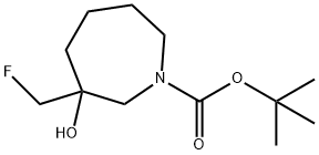 3-(氟甲基)-3-羟基氮杂环庚烷-1-羧酸叔丁酯 结构式