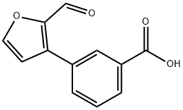 3-(2-甲酰基-3-呋喃基)苯甲酸 结构式