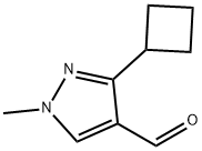 3-环丁基-1-甲基-1H-吡唑-4-甲醛 结构式