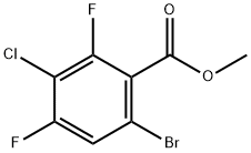 6-溴-3-氯-2,4-二氟苯甲酸甲酯 结构式