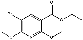 5-溴-2,6-二甲氧基吡啶-3-羧酸乙酯 结构式