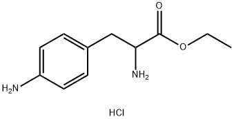 DL-4-氨基苯丙氨酸乙酯盐酸盐 结构式