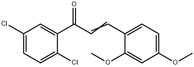 (2E)-1-(2,5-dichlorophenyl)-3-(2,4-dimethoxyphenyl)prop-2-en-1-one 结构式