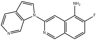 6-fluoro-3-(1H-pyrrolo[2,3-c]pyridin-1-yl)isoquinolin-5-amine 结构式