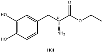 D-3,4-二羟基苯丙氨酸乙酯盐酸盐 结构式