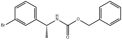 benzyl (R)-(1-(3-bromophenyl)ethyl)carbamate 结构式