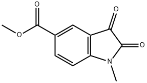 1-甲基-2,3-二氧吲哚-5-羧酸甲酯 结构式