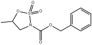 benzyl 5-methyl-1,2,3-oxathiazolidine-3-carboxylate 2,2-dioxide 结构式