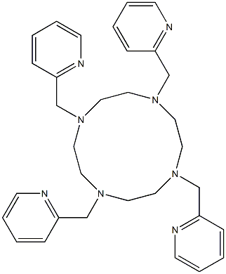 1,4,7,10-四(吡啶-2-基甲基)-1,4,7,10-四氮杂环十二烷 结构式