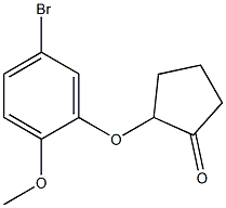 2-(5-溴-2-甲氧基苯氧基)环戊烷-1-酮 结构式