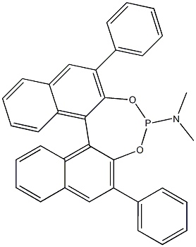 (11BS)-N,N-二甲基-2,6-二苯基二萘并[2,1-D:1',2'-F][1,3,2]二氧杂膦-4-胺 结构式