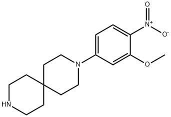 3-(3-methoxy-4-nitrophenyl)-3,9-diazaspiro[5.5]undecane 结构式