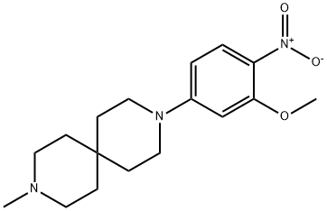 3-(3-甲氧基-4-硝基苯基)-9-甲基-3,9-二氮杂螺[5.5]十一烷 结构式