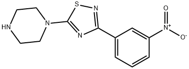 1-[3-(3-nitrophenyl)-1,2,4-thiadiazol-5-yl]piperazine 结构式