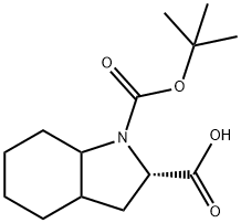 (2S)-1-(叔丁氧基羰基)八氢-1H-吲哚-2-羧酸 结构式