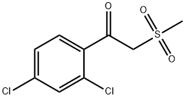 1-(2,4-二氯苯基)-2-(甲磺酰)乙酮 结构式