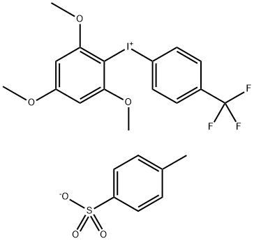 [(4-三氟甲基)苯基](2,4,6-三甲氧基苯基)碘鎓对甲苯磺酸盐 结构式