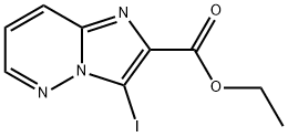 3-Iodo-imidazo[1,2-b]pyridazine-2-carboxylic acid ethyl ester 结构式